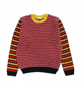 MARNI | Maglione Girocollo Crochet Multicolore