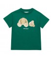 PALM ANGELS KIDS | T-Shirt Con Stampa Teddy Bear Verde Foresta - Petit Monde