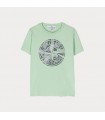 STONE ISLAND JUNIOR | T-shirt Con Stampa Verde Chiaro